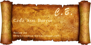 Czékus Barna névjegykártya