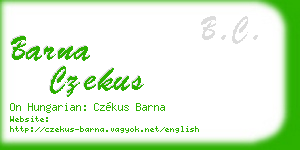 barna czekus business card