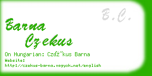barna czekus business card